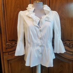 Chetta B ruffled blouse